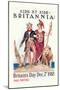 Side by Side with Britannia-James Montgomery Flagg-Mounted Art Print