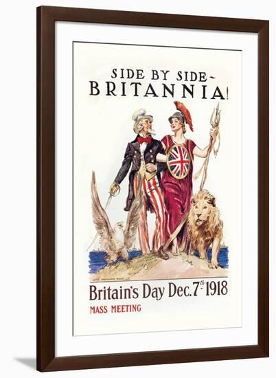 Side by Side with Britannia-James Montgomery Flagg-Framed Art Print