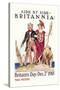 Side by Side with Britannia-James Montgomery Flagg-Stretched Canvas