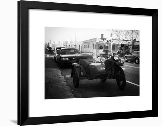 Side-Car on a street in Brooklyn-Philippe Hugonnard-Framed Art Print