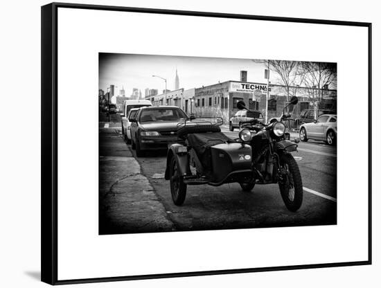 Side-Car on a street in Brooklyn-Philippe Hugonnard-Framed Stretched Canvas