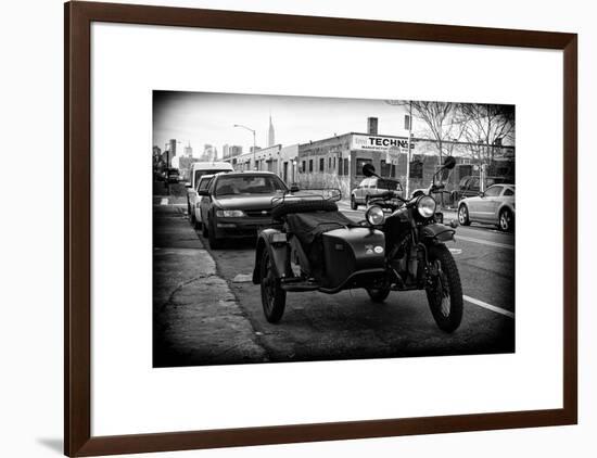 Side-Car on a street in Brooklyn-Philippe Hugonnard-Framed Art Print