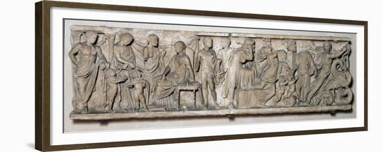 Side of a Sarcophagus Depicting the Legend of Medea, Roman, 2nd Century-null-Framed Premium Giclee Print