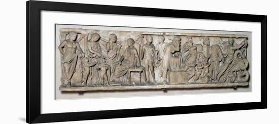 Side of a Sarcophagus Depicting the Legend of Medea, Roman, 2nd Century-null-Framed Premium Giclee Print