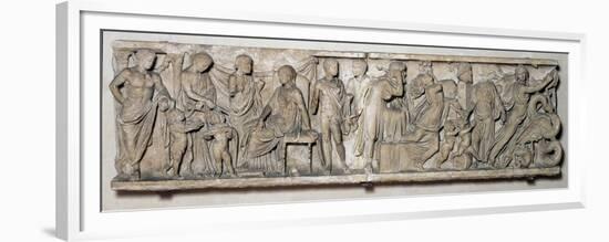 Side of a Sarcophagus Depicting the Legend of Medea, Roman, 2nd Century-null-Framed Premium Giclee Print