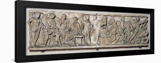 Side of a Sarcophagus Depicting the Legend of Medea, Roman, 2nd Century-null-Framed Giclee Print