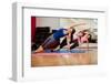 Side Plank Yoga Pose by Three Women-AntonioDiaz-Framed Photographic Print