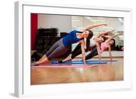 Side Plank Yoga Pose by Three Women-AntonioDiaz-Framed Photographic Print