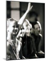 Side Profile of a Group of Female Gymnasts-null-Mounted Photographic Print