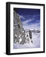 Side Profile of a Man Jumping-null-Framed Photographic Print