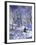 Side Profile of a Man Skiing-null-Framed Photographic Print