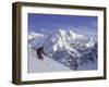 Side Profile of a Man Skiing-null-Framed Photographic Print