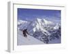 Side Profile of a Man Skiing-null-Framed Photographic Print