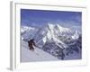 Side Profile of a Man Skiing-null-Framed Photographic Print