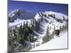 Side Profile of a Man Skiing-null-Mounted Photographic Print