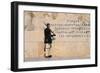 Side Profile of a Soldier Standing in Front of a Wall of a Government Building-null-Framed Giclee Print