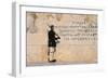 Side Profile of a Soldier Standing in Front of a Wall of a Government Building-null-Framed Giclee Print