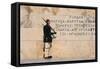 Side Profile of a Soldier Standing in Front of a Wall of a Government Building-null-Framed Stretched Canvas