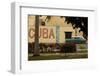 Side Profile of a Vintage Car on an Empty Street, Havana, Cuba-Keith Levit-Framed Photographic Print