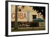 Side Profile of a Vintage Car on an Empty Street, Havana, Cuba-Keith Levit-Framed Photographic Print