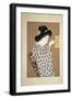 Side Profile of a Woman Holding a Bird-null-Framed Giclee Print