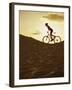 Side Profile of a Young Woman Cycling-null-Framed Premium Photographic Print