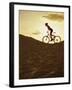 Side Profile of a Young Woman Cycling-null-Framed Premium Photographic Print