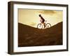 Side Profile of a Young Woman Cycling-null-Framed Premium Photographic Print