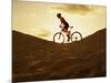 Side Profile of a Young Woman Cycling-null-Mounted Photographic Print