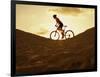 Side Profile of a Young Woman Cycling-null-Framed Photographic Print