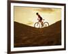 Side Profile of a Young Woman Cycling-null-Framed Photographic Print