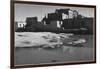 Side View Of Adobe House With Water In Foreground" Acoma Pueblo [NHL New Mexico]." 1933-1942-Ansel Adams-Framed Art Print