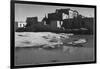 Side View Of Adobe House With Water In Foreground" Acoma Pueblo [NHL New Mexico]." 1933-1942-Ansel Adams-Framed Art Print