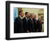 Side View of All Living Presidents and Newly Elected Barack Obama, January 7, 2009-null-Framed Premium Photographic Print