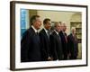 Side View of All Living Presidents and Newly Elected Barack Obama, January 7, 2009-null-Framed Photographic Print