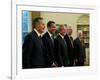 Side View of All Living Presidents and Newly Elected Barack Obama, January 7, 2009-null-Framed Photographic Print