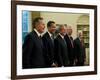 Side View of All Living Presidents and Newly Elected Barack Obama, January 7, 2009-null-Framed Photographic Print