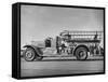 Side View of Army Fire Engine Truck-null-Framed Stretched Canvas