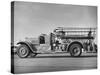 Side View of Army Fire Engine Truck-null-Stretched Canvas