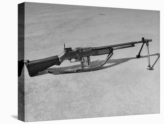 Side View of Browning Automatic Rifle-Myron Davis-Stretched Canvas