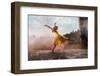 Side view of dancing woman, Bainbridge Island, Washington, USA-Pete Saloutos-Framed Photographic Print