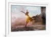 Side view of dancing woman, Bainbridge Island, Washington, USA-Pete Saloutos-Framed Photographic Print