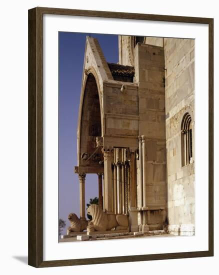 Side View of Doorway of Cathedral of San Ciriaco, Ancona, Italy, 11th-12th Century-null-Framed Giclee Print