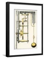 Side View of Huygens's Clock, Showing the Pendulum Mechanism, 1600s-null-Framed Giclee Print