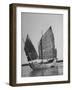 Side View of Junk with Tattered Sails in Whangpoo River-Carl Mydans-Framed Photographic Print