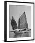 Side View of Junk with Tattered Sails in Whangpoo River-Carl Mydans-Framed Photographic Print