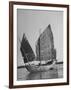 Side View of Junk with Tattered Sails in Whangpoo River-Carl Mydans-Framed Photographic Print