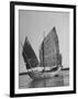 Side View of Junk with Tattered Sails in Whangpoo River-Carl Mydans-Framed Photographic Print