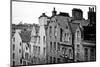 Side View of Old Houses in Edinburgh, Scotland, Uk.  Black and White-pink candy-Mounted Photographic Print