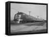 Side View of Passenger Train-null-Framed Stretched Canvas